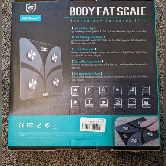 NIB WeGuard Body Fat Scale - Picture 2 of 2